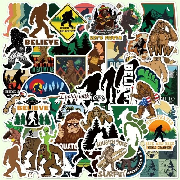 Bigfoot Stickers Lot of 15 Hide Seek Sasquatch Fun Laptop Water Bottle Luggage - Picture 1 of 3